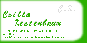 csilla kestenbaum business card
